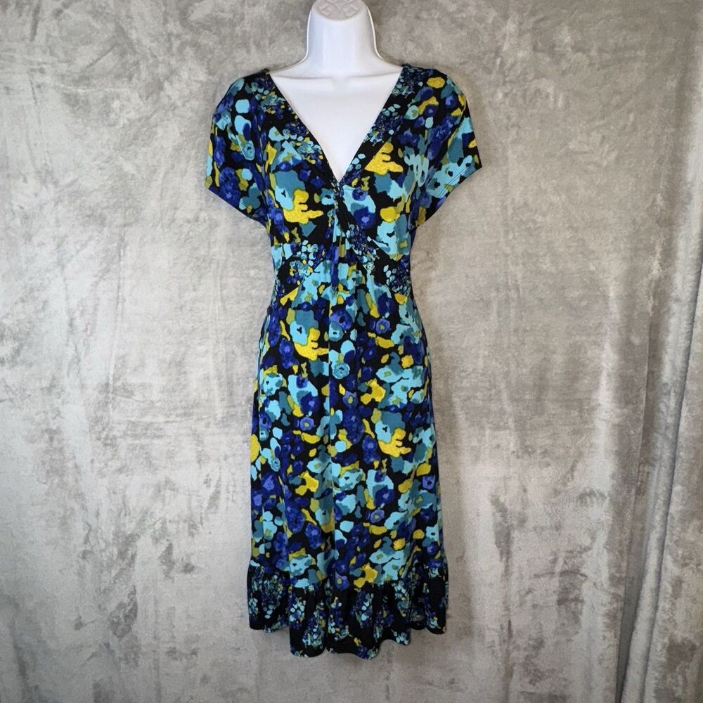 Apt 9 Stretch Fit and Flare Midi Multi Floral Babydoll Summer Dress Sz XL